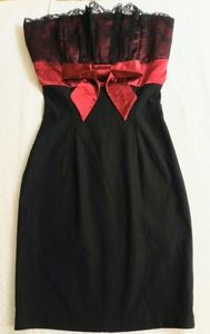 Black and Red Mini Dress